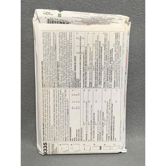 Simplicity 9335 Sewing Pattern for Womens Shawl Jackets One Size uncut - Picture 2 of 2